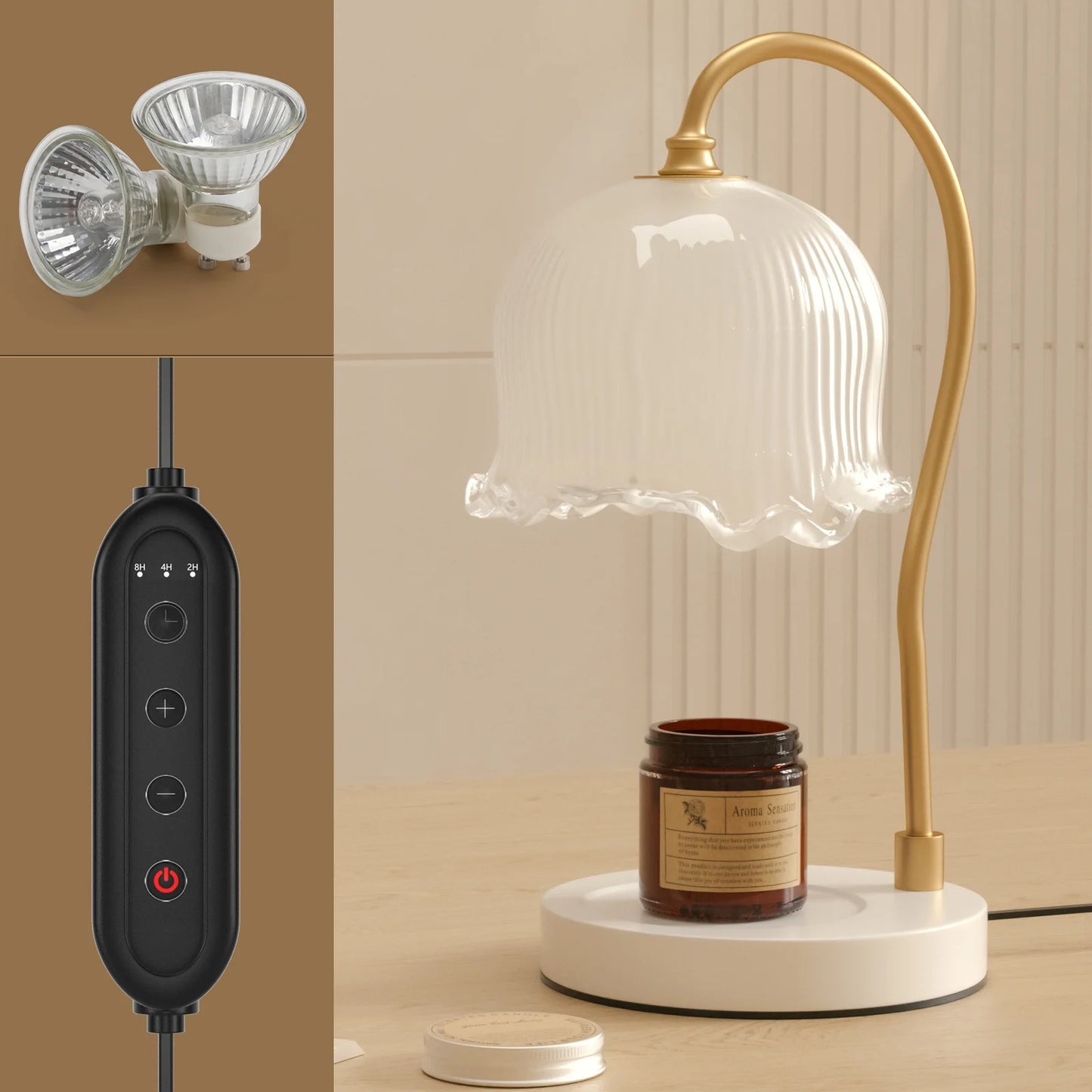 Candle Warmer Lamp with Timer Compatible with All Soy Wax Candles Gifts