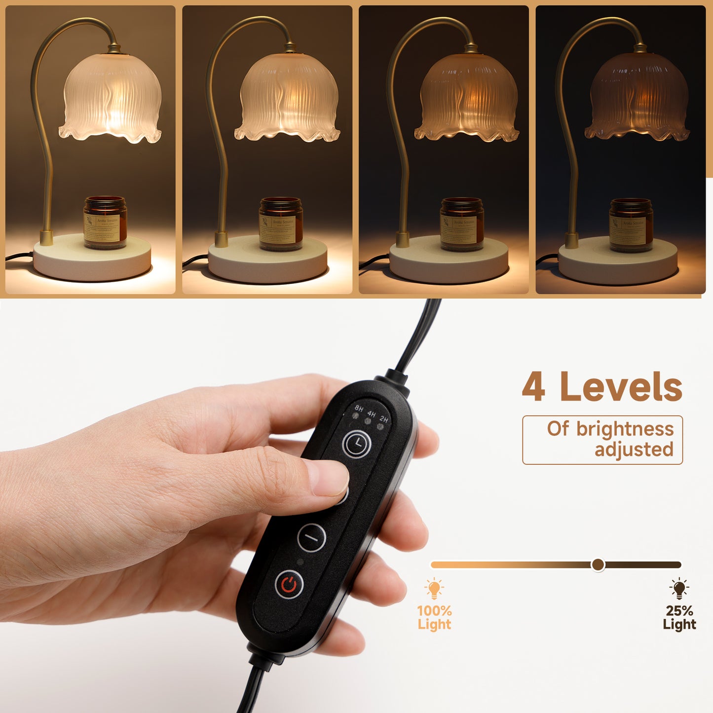 Candle Warmer Lamp with Timer Compatible with All Soy Wax Candles Gifts