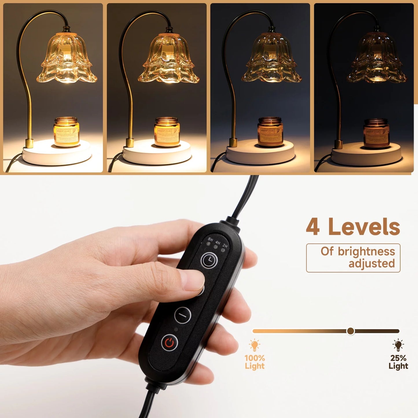 Candle Warmer Lamp with Timer Compatible with All Soy Wax Candles Gifts