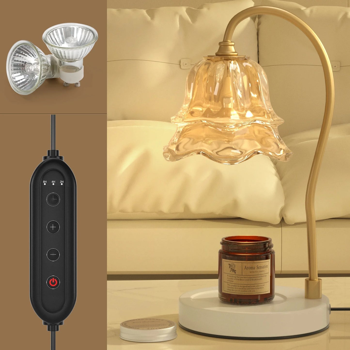 Candle Warmer Lamp with Timer Compatible with All Soy Wax Candles Gifts