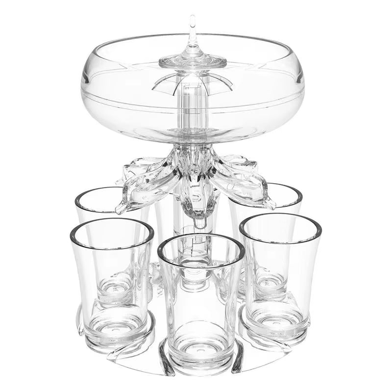 6 Shot Glass Dispenser Holder Wine Whisky Beer Dispenser Rack Bar Accessory Drinking Party Games Glass Dispenser