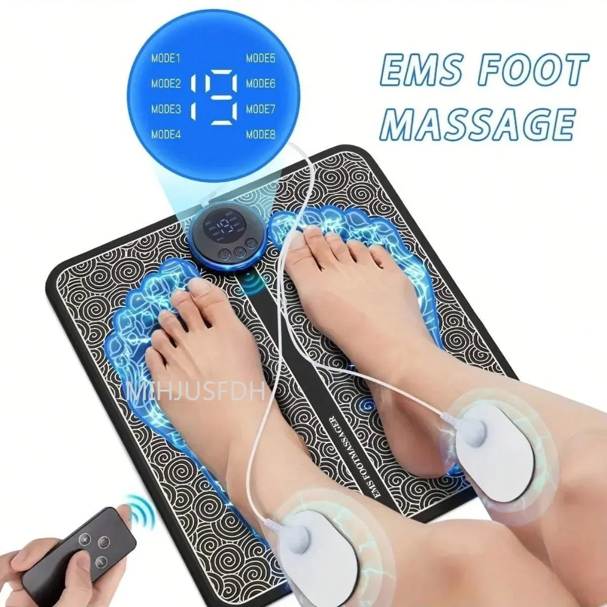 Electric EMS Foot Massager Pad Electrical Muscle Stimulation Foot Massager USB Charging Portable Feet Acupoints Massage Mat