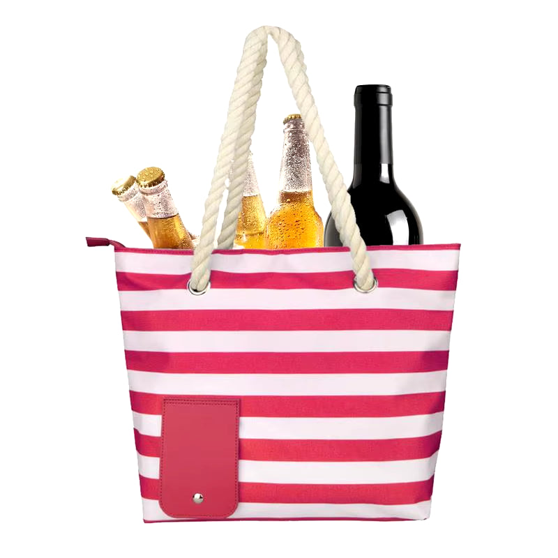 Wine Tote Bag Portable Beach Wine Purse Wine Tote Bag with Hiddens Dispenser Insulated Large Wine Cooler Bag with Wine Bladder